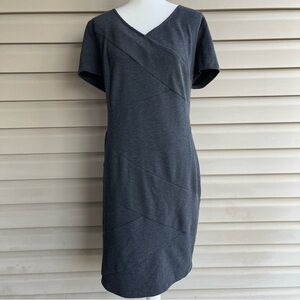 •AGB• Charcoal Gray Ribbed Career Dress - Size 18W